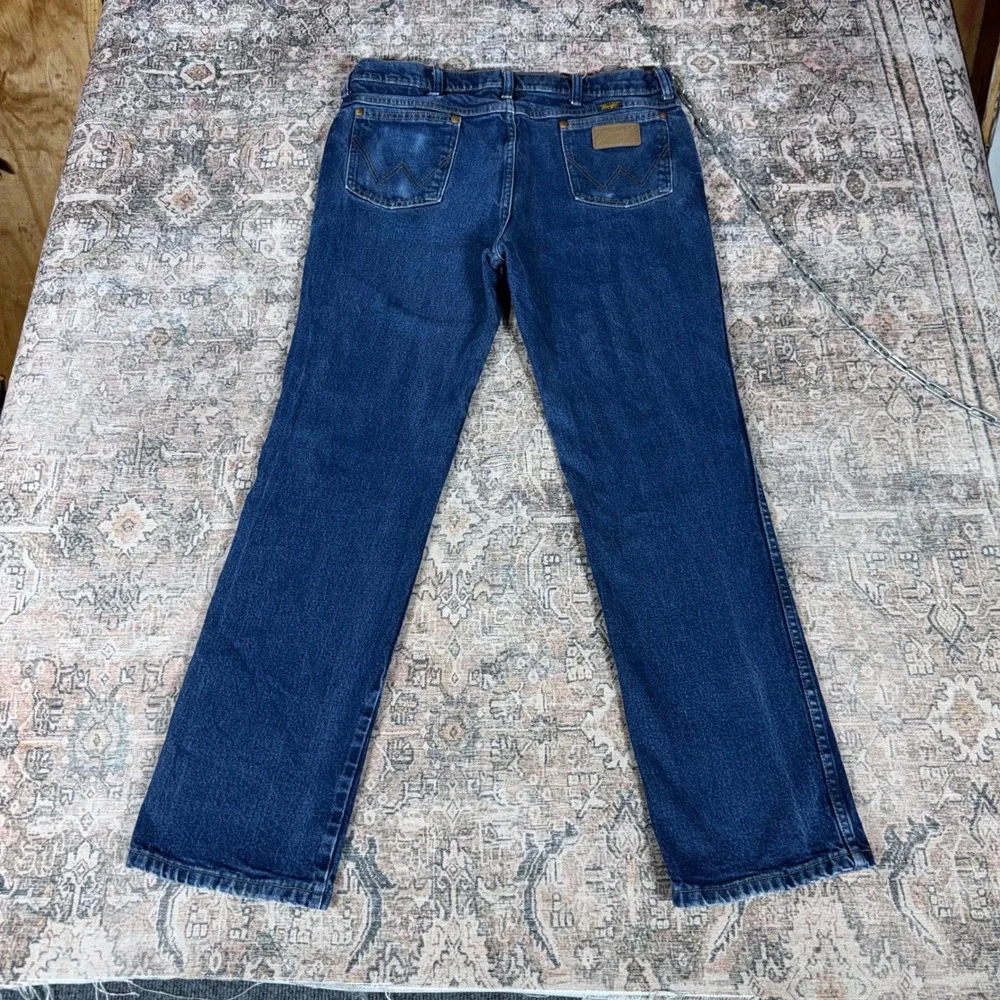 Wrangler 937STR Cowboy Cut Slim Fit Straight Leg Blue Jeans Mens 36x32